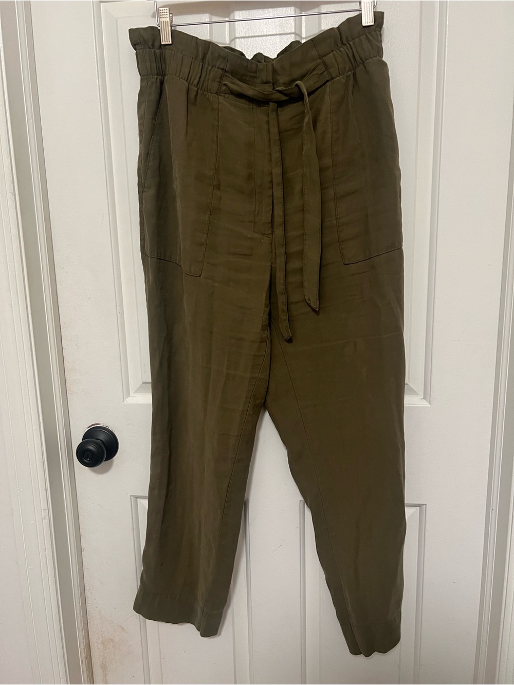 H&M Olive Green Elastic Waist Utility Pants